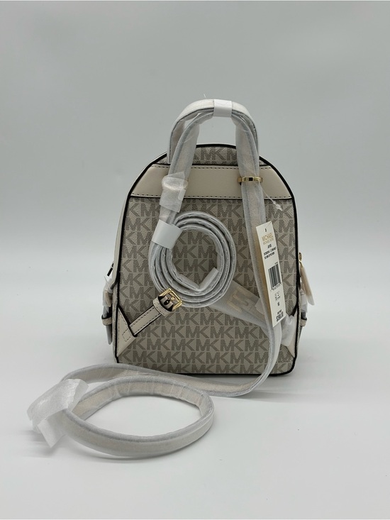 Michael Kors Cream Beige Signature Mini Backpack with Gold Hardware main image 7